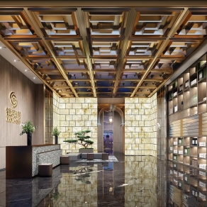 新中式酒店大堂3D模型下载